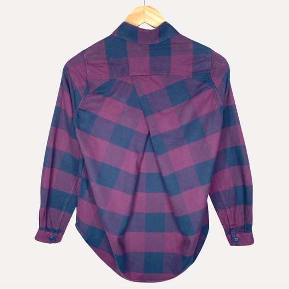 LULULEMON full day ahead revive plaid night diver galactic grape shirt - Picture 4 of 5